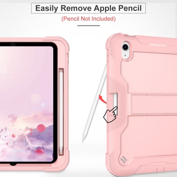 iPad 11 11:e generationen / 10.9 10:e generationen 2022/2025 Silikon + PC Stötsäker Skal Roséguld