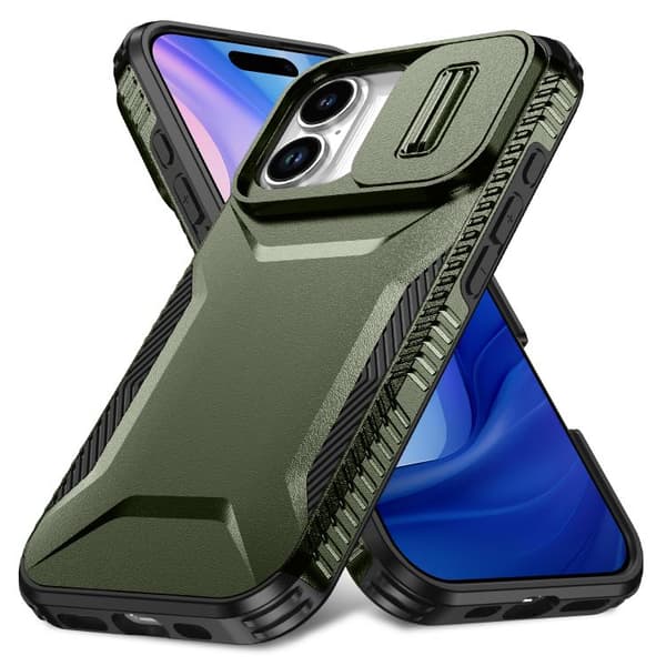 iPhone 17 Skal med Glidande Camshield Alpingrön