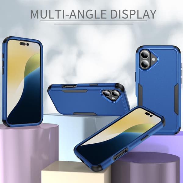 iPhone 17 Skal - TPU + PC, Stötabsorberande Kungsblå + Svart