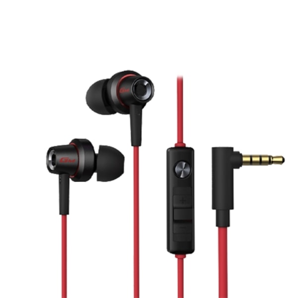 Edifier HECATE GM260 In Ear-hörlurar med trådbunden kontroll och silikonsnäckor Svart röd
