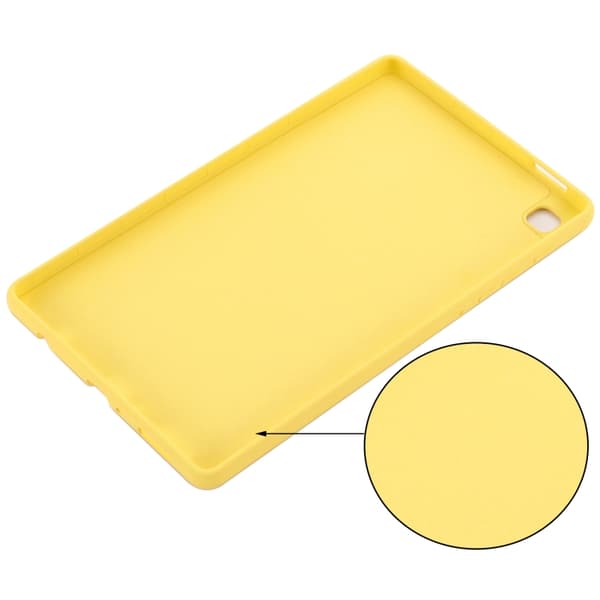 Samsung Galaxy Tab A7 Lite Solid Färg Silikon Stöttålig Tablet Fodral Gul