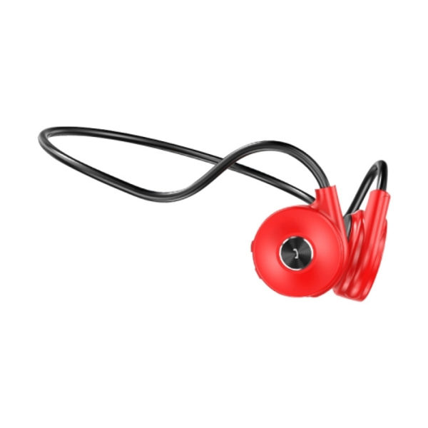 M-1 Bakmonterad touch brusreducerande benledning Bluetooth-hörlurar med avtagbar mikrofon Röd
