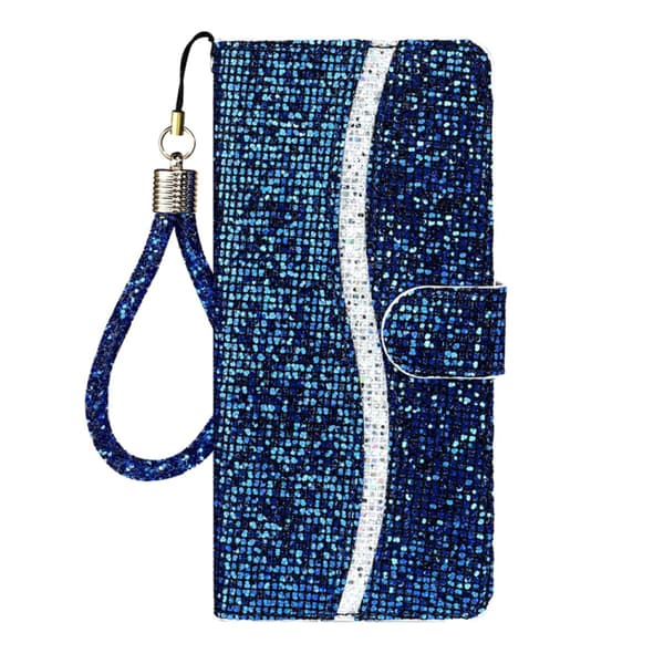 iPhone 16 Pro Max Glitter Powder Skal Fodral Blå