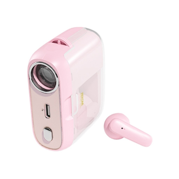 WK S28 Projektion TWS Trådlösa Bluetooth-hörlurar Rosa