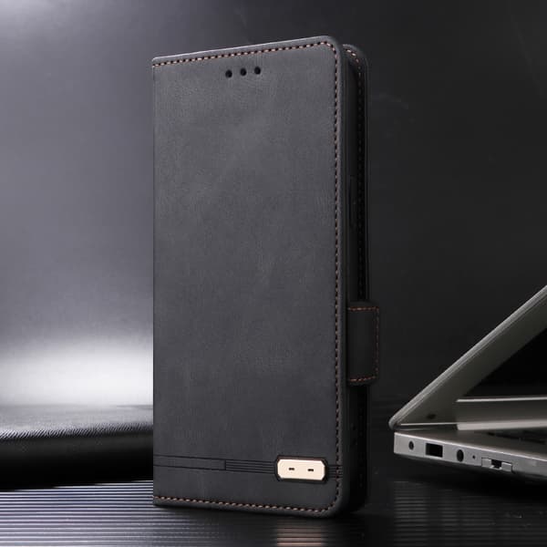 Redmi Note 14 Pro / Note 14 Pro+ 5G Magnetisk Låsfunktion Läderfodral Svart