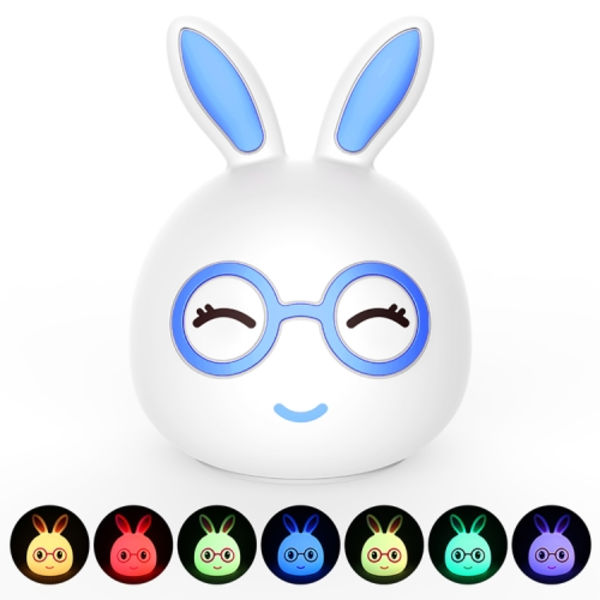 Happy Rabbit Creative Touch 3D LED Dekorativ Nattlampa, USB Laddningsversion (Blå)