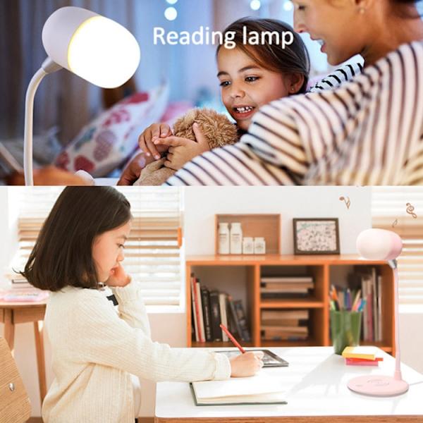 L4 Multifunktionell trådlös laddning LED-skrivbordslampa med Bluetooth 5.0-högtalare (grön)
