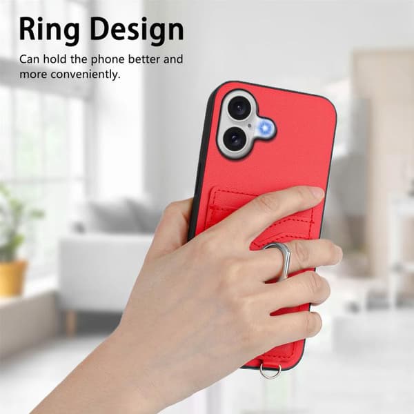 iPhone 17 Skal med R20 Ringkortshållare Röd