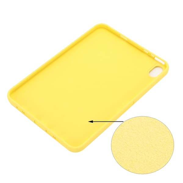 iPad mini 6 / mini 2024 Skal i Solid Färg av Flytande Silikon - Stötsäker Fulltäckande Tablet Case Gul
