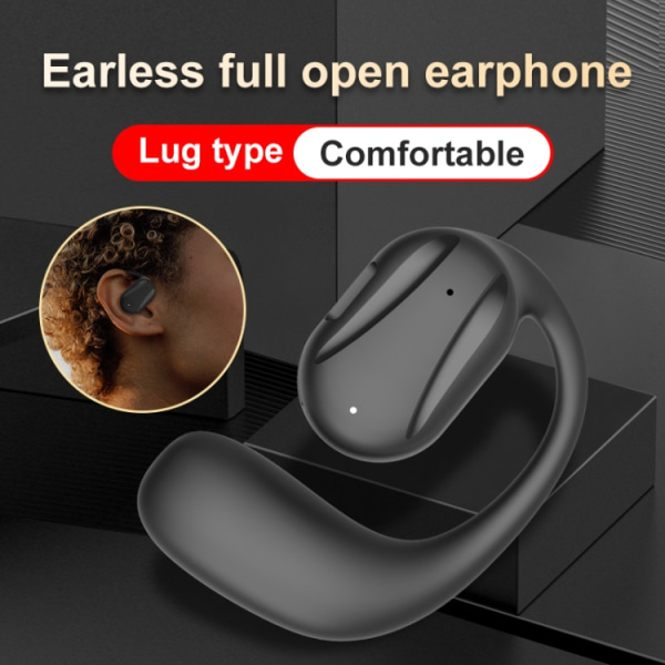 YJ77 Bluetooth 5.2 Öronmonterat OWS Benledning Hörlurar Vänster öra Vit