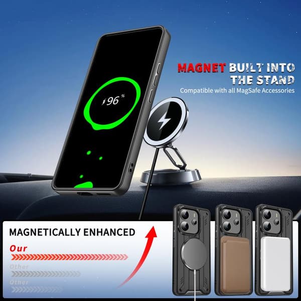 Redmi Note 14 Pro 4G - Rotating Ringhållare Magnetisk MagSafe fodral Blå