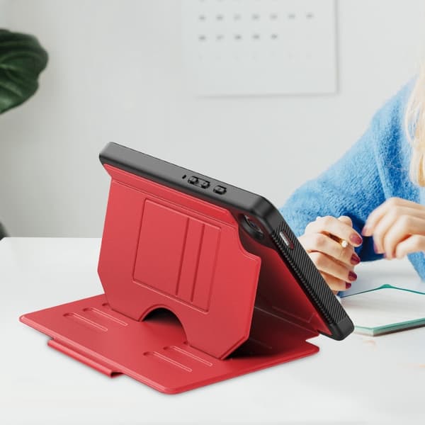 Samsung Galaxy Tab A9 / A11 Magnetiskt läderfodral Röd