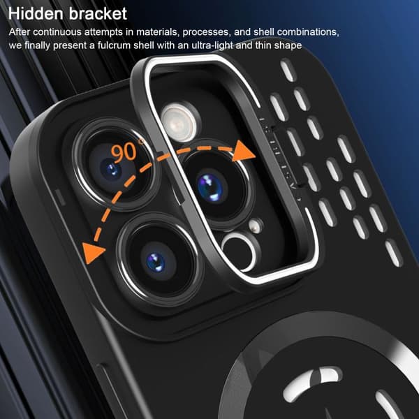 iPhone 16 Pro Max MagSafe Kylskal med Linshållare Orange