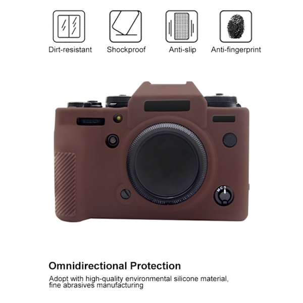 Mjukt silikonfodral för Fujifilm X-T4 Kaffe