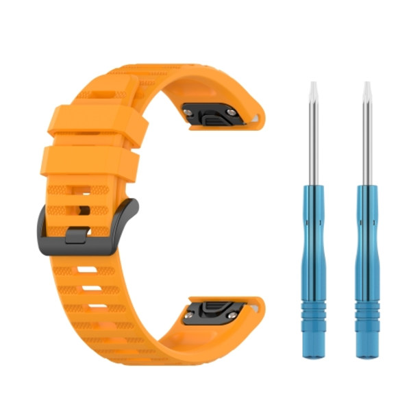 För Garmin Fenix ​​7 / EPIX 22mm enfärgad silikon watch Yellow