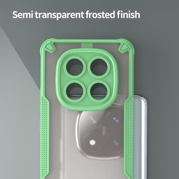 Redmi Note 14 Pro+ 5G - Armor Glaze PC Hybrid TPU Mobilskal Grön