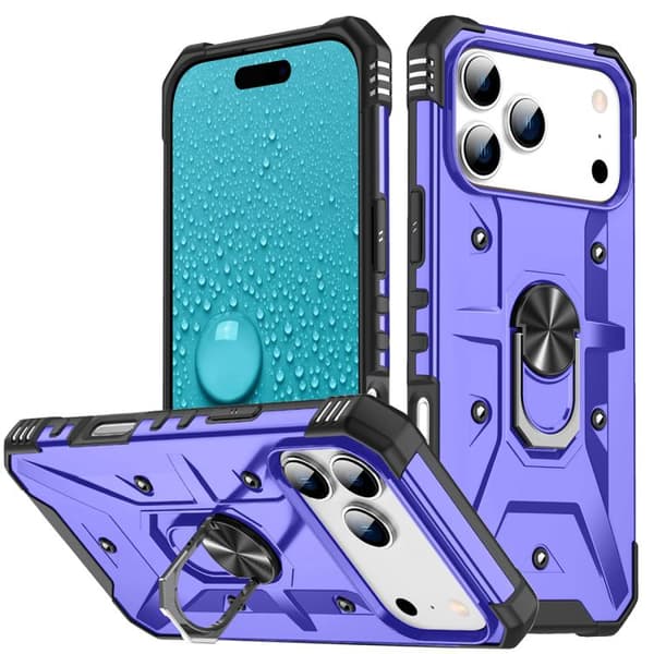 iPhone 18 Pro / iPhone 17 Pro Skal med Ringhållare Purpur