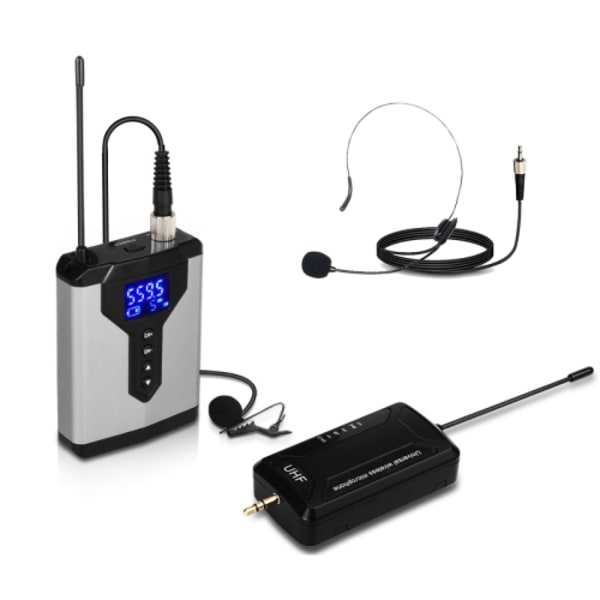 Q6 1 Drag 1 Trådlös Lavalier Huvudklädsel USB Datorinspelningsmikrofon Live Telefon SLR Lavalier Mikrofon