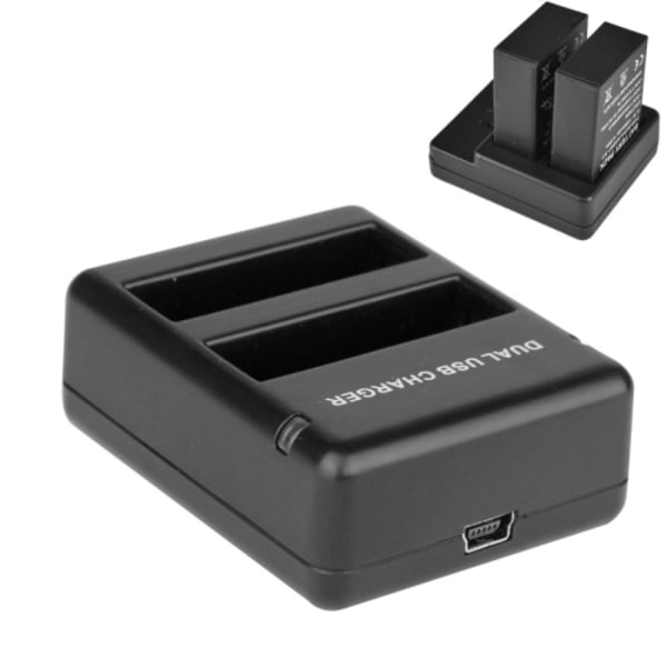 USB-laddare för resor med dubbla batterier för GoPro HERO4