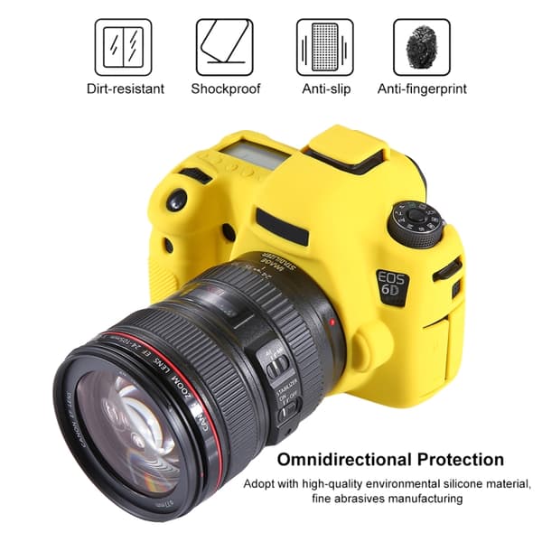 Mjukt silikonfodral för Canon EOS 6D Gul