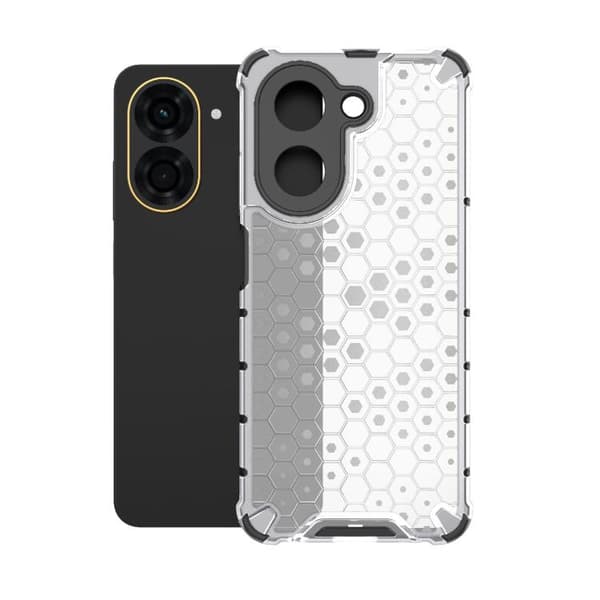 Redmi A5 4G / Poco C71 - Honeycomb Stöttålig Mobilskal Vit