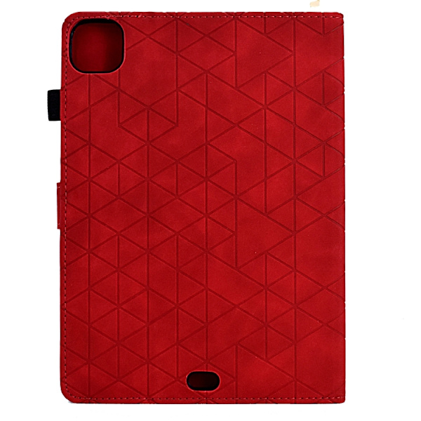 iPad Pro 11 2024 Skal i Rhombus TPU Smart Läderfoder Röd