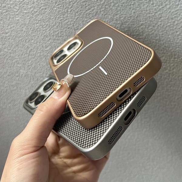 iPhone 16 Pro Pita Series MagSafe TPU + PC Textur Skal Grå