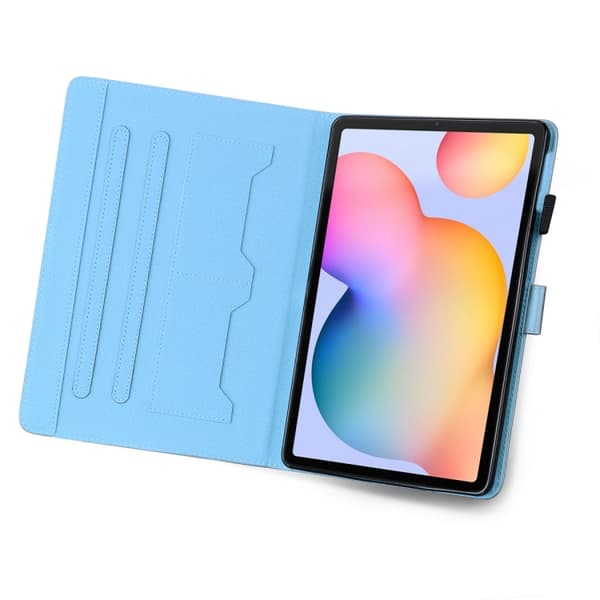 Samsung Galaxy Tab S6 Lite Cartoon Läderfodral Blå