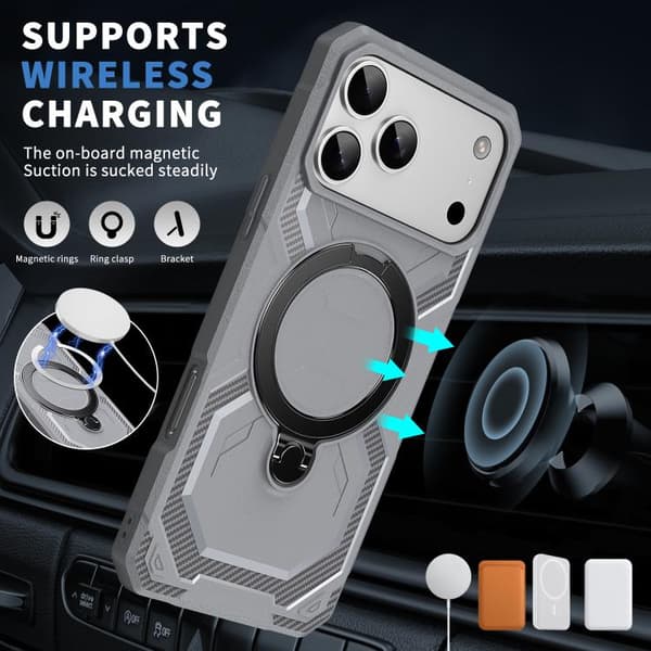 iPhone 18 Pro Max / iPhone 17 Pro Max Frostad MagSafe Skal Grå