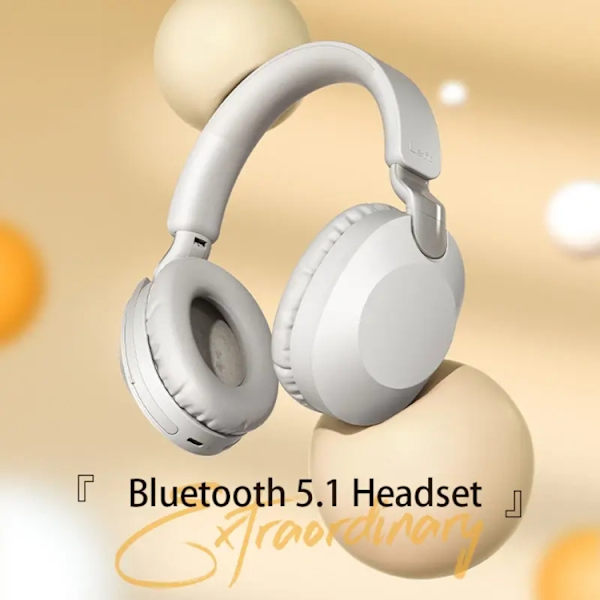 B2 Trådlöst Bluetooth 5.1 Fällbart Brusreducerande Headset Aprikos