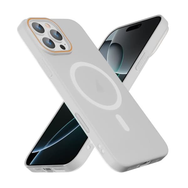 iPhone 16 Pro Translucent Frosted Skal med MagSafe Vit
