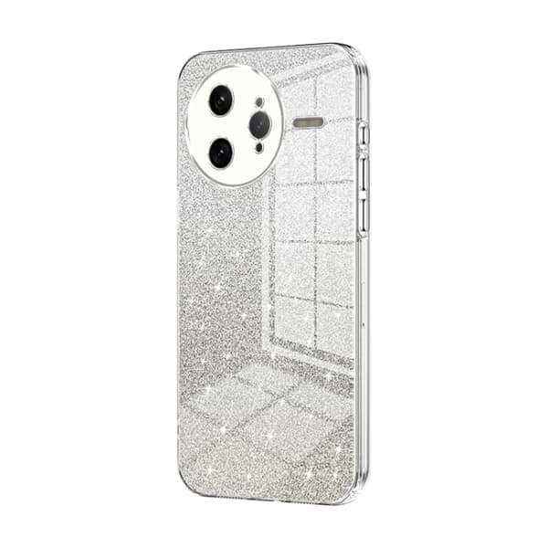 Redmi K80 Pro - Gradient Glittrande Pulver Elektropläterad Mobilskal Transparent