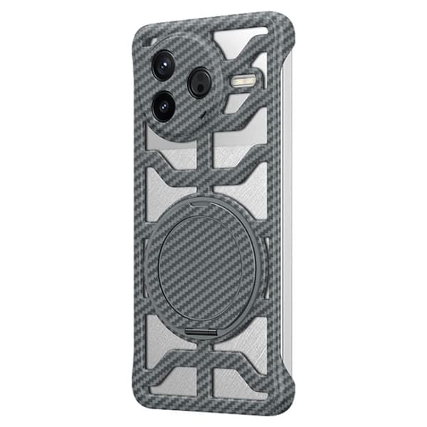 Redmi K80 - Hållet Kolfiber Rotationsfäste MagSafe fodral Grå