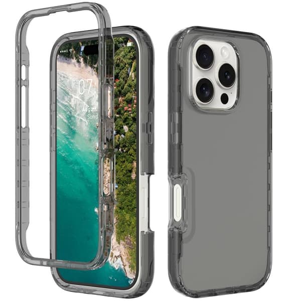 iPhone 16 Pro Shockproof Klar Gradient PC + TPU Skal Svart