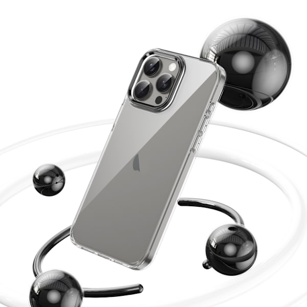 iPhone 16 Pro Max Skal HD Transparent PC med Full Coverage Svart