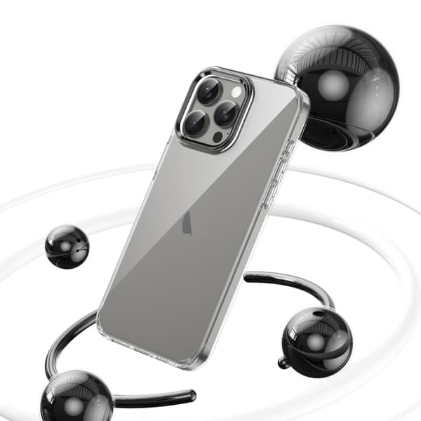 iPhone 16 Pro Skal HD Transparent PC med Full Coverage Svart