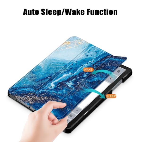 Samsung Galaxy Tab A9+ / A11+ Custer Målade 3-Faldig Smart Läderfodral