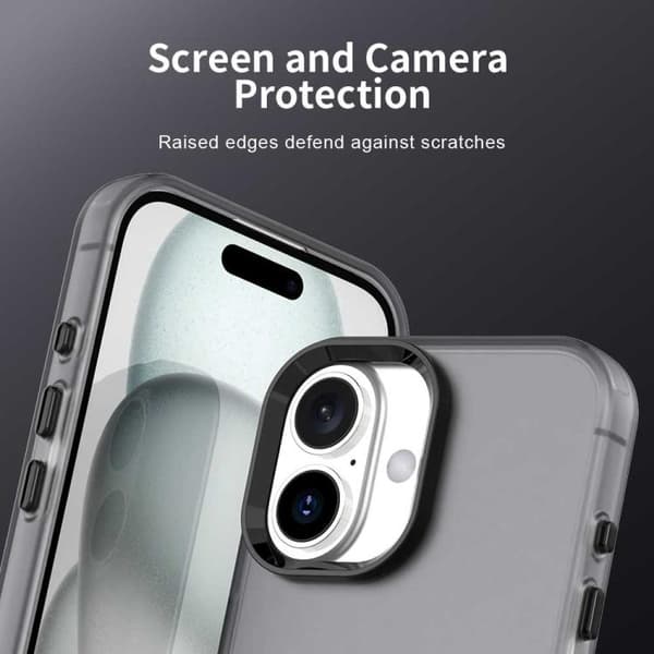 iPhone 17 Skal - Candy PC Hybrid TPU Stötsäker Svart