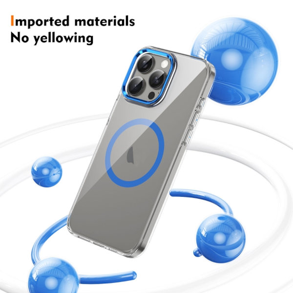 iPhone 16 Pro Ice Feel HD Transparent MagSafe PC Full Coverage Skal Blå