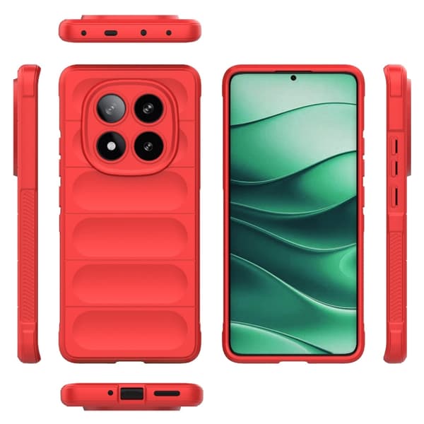 Redmi Note 14 Pro 5G - Magic Shield TPU + Flanell fodral Röd