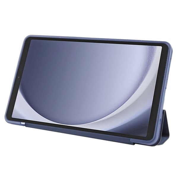 Samsung Galaxy Tab A9 / A11 Tri-fold TPU Läderfodral Mörkblå