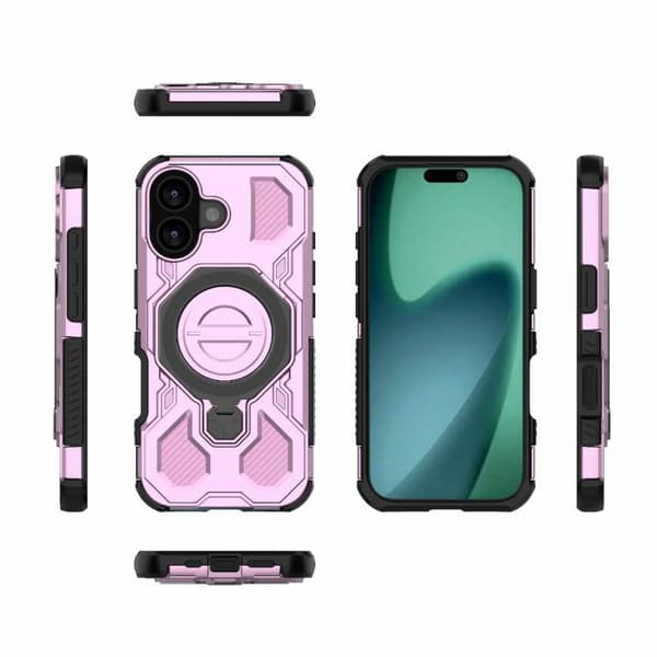 iPhone 17 Skal - Solid Färg med MagSafe Magnetisk TPU+PC Rosa