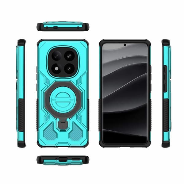 Redmi Note 14 Pro+ 5G Global - J-20 Solid Färg MagSafe Magnetisk TPU+PC Mobilskal Blå sjön