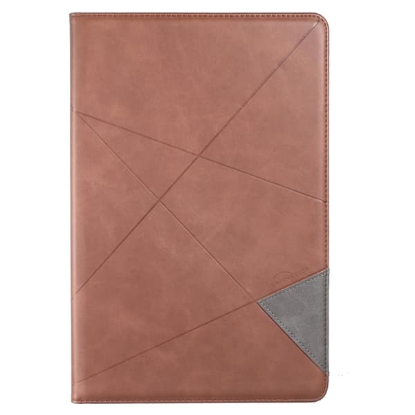 Samsung Galaxy Tab S7 FE/S7+/S8+ Prismatisk läderfodral Brun