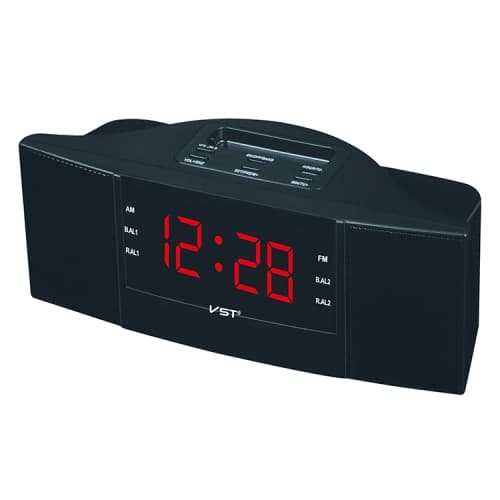 Klockstyrd radio LED-klocka AM/FM digital present (röd)