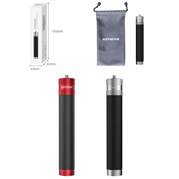 Sunnylife TY-Q9404 för GoPro11 / Insta360 X3 Pocket Desktop Tripod Stand Extension Rod Edition Titan färg