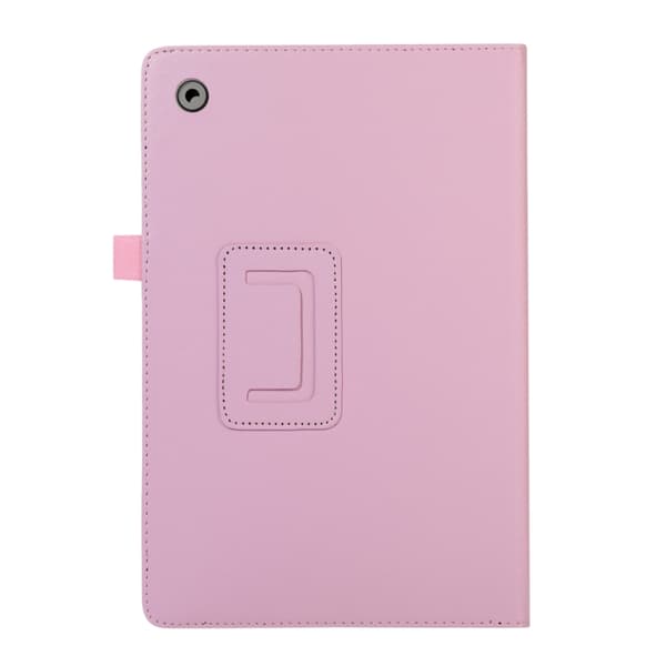 Samsung Galaxy Tab A9 / A11 Litchi Textur Läderfodral med Ställ Rosa