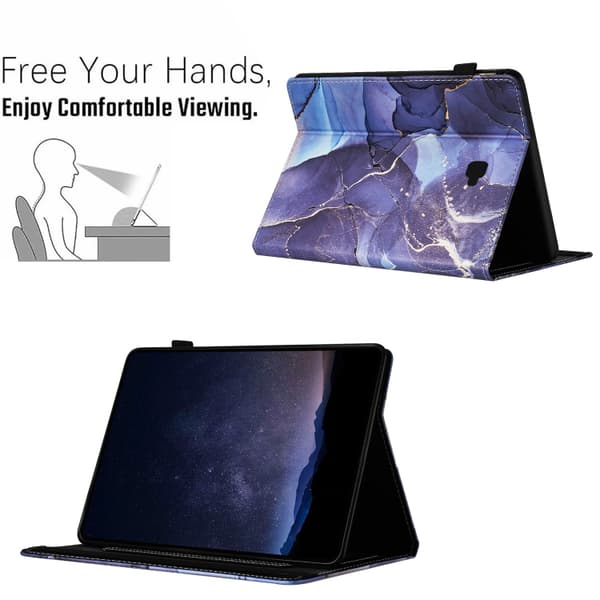 Samsung Galaxy Tab A 10.1 T580 Marble Litchi Läderfodral Grå