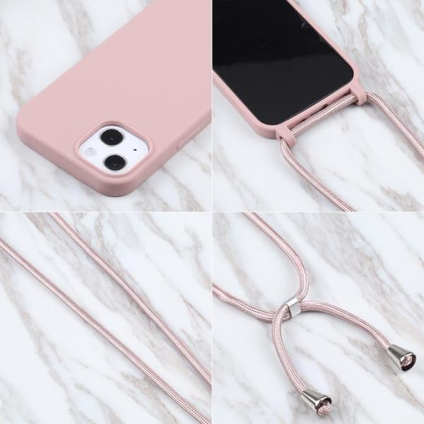 iPhone 18 Pro Max / iPhone 17 Pro Max Skal - Candyfärger med Lanyard Roséguld