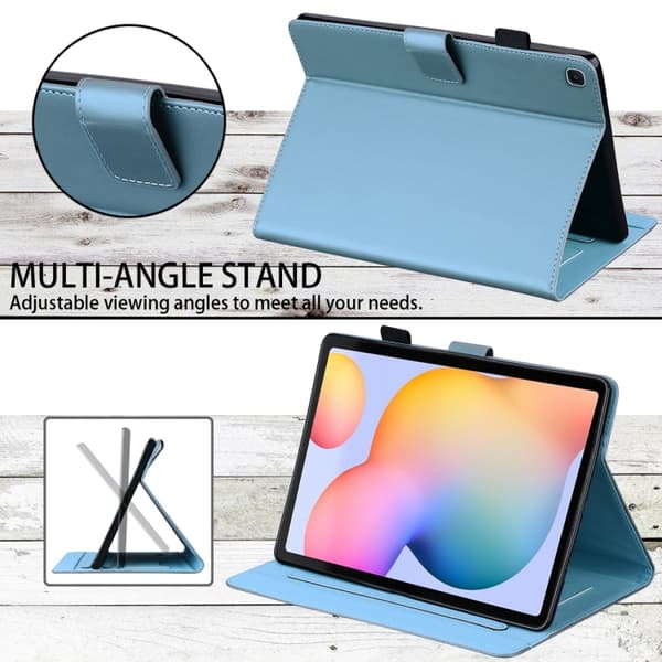 Samsung Galaxy Tab S6 Lite Cartoon Läderfodral Blå